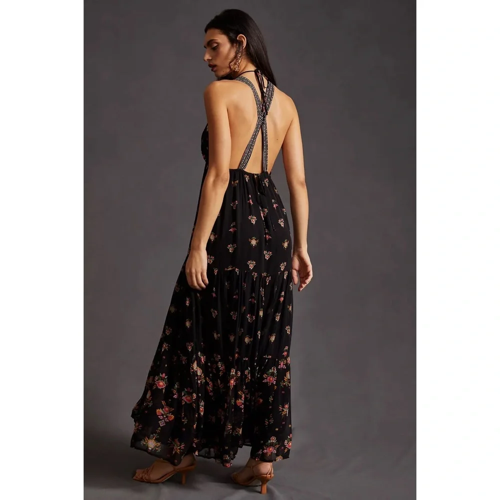 Anthropologie V-Neck Maxi Dress - Picture 5 of 8